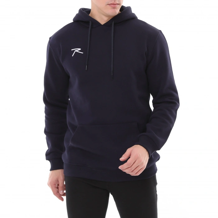 Cotton Hooded Thick Basic Sweatshirt LEPIDUS NAVY