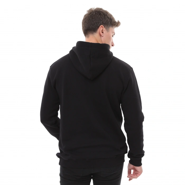 Pamuklu Kapüşonlu Kalın Basic Sweatshirt LEPIDUS SİYAH