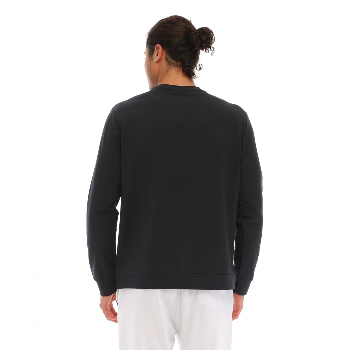 Pamuklu Bisiklet Yaka Basic Sweatshirt PORTA LACİVERT
