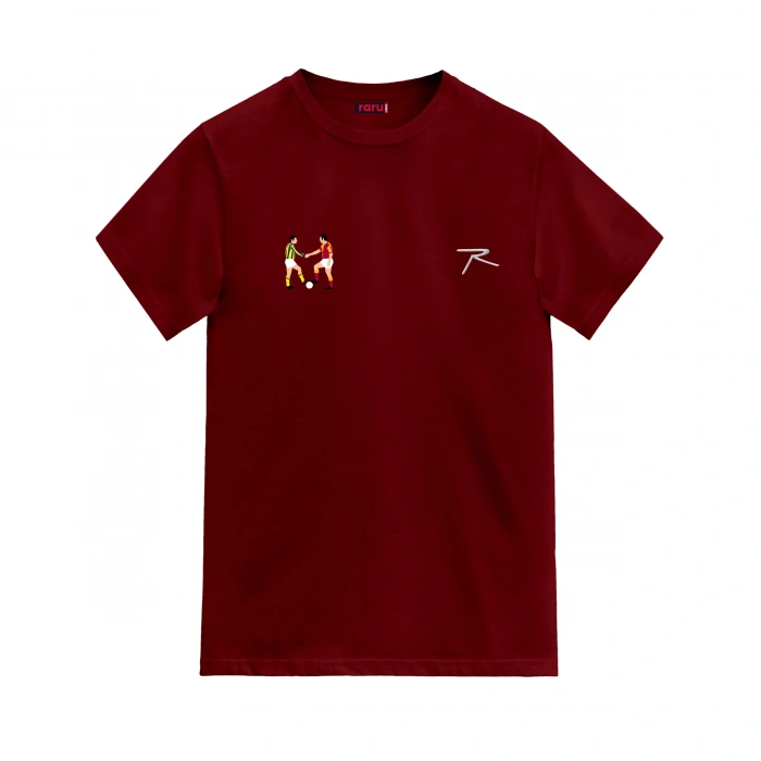 Raru x 343 DIGITAL %100 Pamuk T-Shirt AGNITIO BORDO