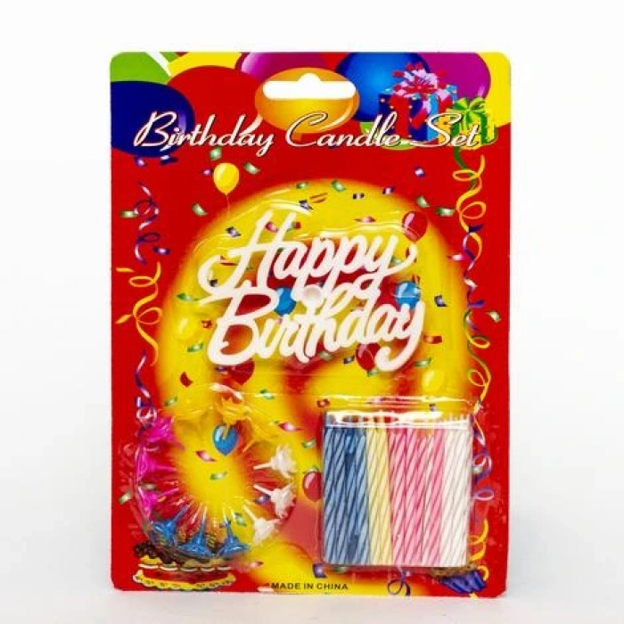 Colorful Happy Birthday Candles