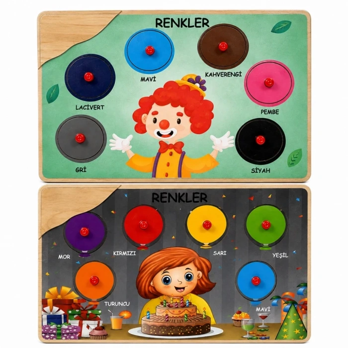 Renkli Ahşap Tutma Aparatı 3 Adet