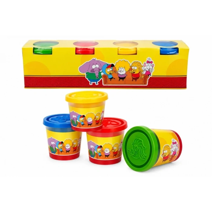 Renkli Oyun Hamuru 560 Gr 4lü Set Çocuklar İçin