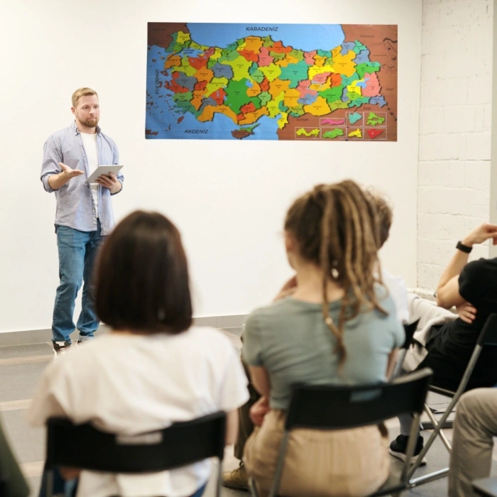 Renkli Türkiye Haritası Manyetik Yapıştırıcı Gerektirmeyen Duvar Stickerı 118 CM * 56 CM (5365)