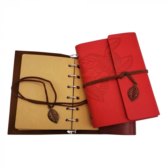 Retro Deri Defter 15x11 Cm Küçük Boy Hatıra Defteri