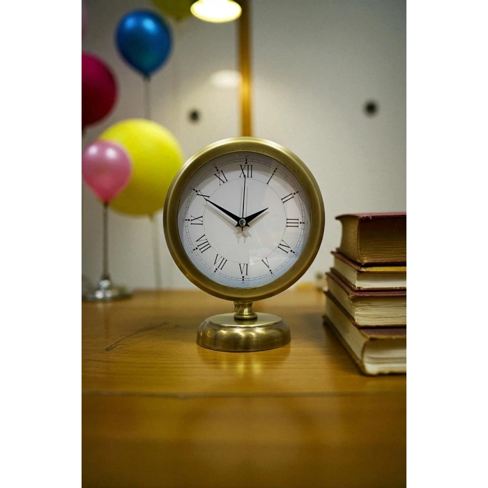 Retro Eskitme Metal 25 x 20 Cm Masa Saati