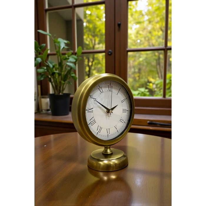 Retro Eskitme Metal 25 x 20 Cm Masa Saati