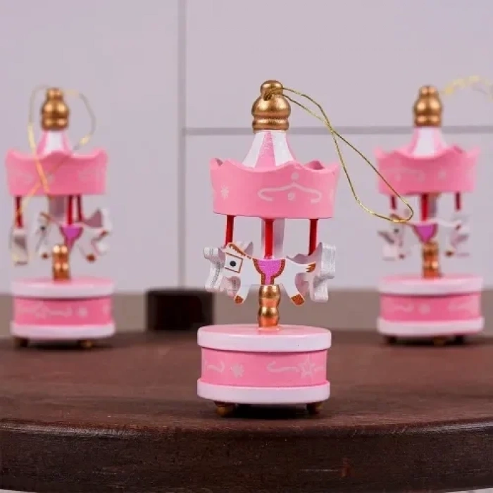 Romantik Dekoratif Atlı Karınca 6lı Açık Pembe Set