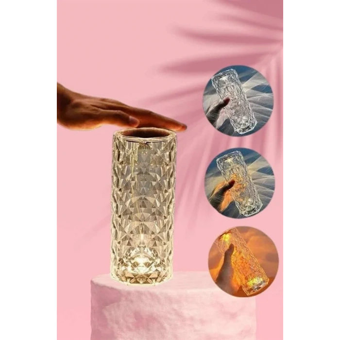 Romantik Kristal Gece Lambası 16 Renk Seçeneği Hediye