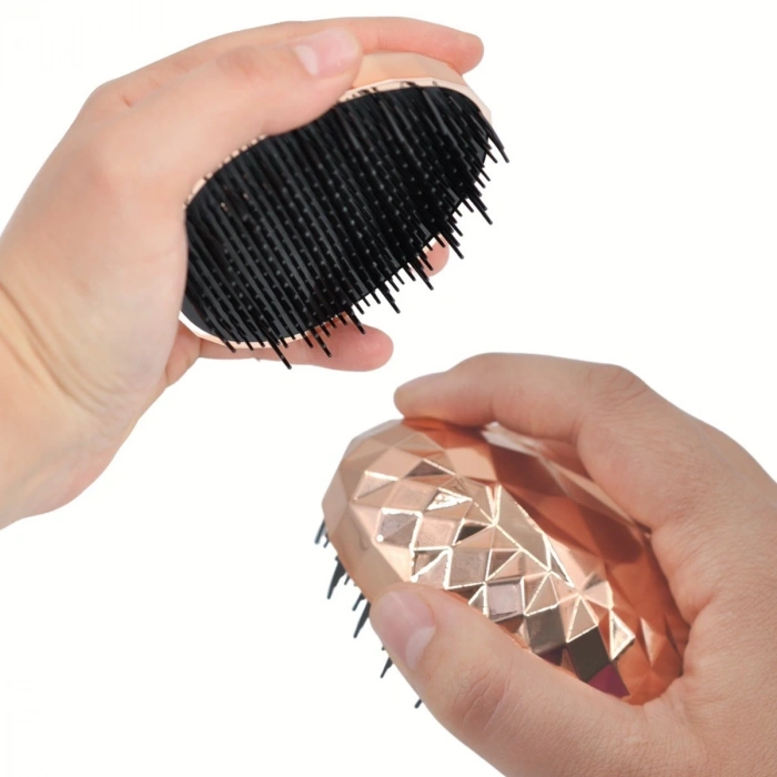 Rose Gold Saç Düzleştirici Tarak Geniş Aralıklı Her Saç Tipine Uygun Fırçalı Saç Düzleştirici (5365)