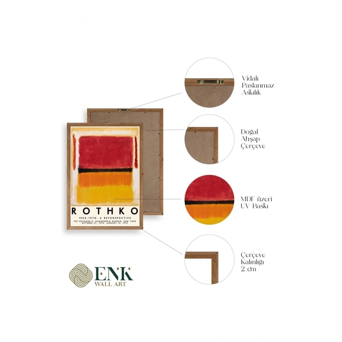 Rothko Ahşap Çerçeveli Tablo 50 x 70