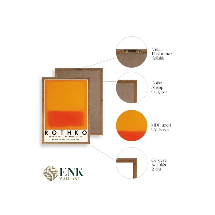 Rothko Ahşap Çerçeveli Tablo 50 x 70