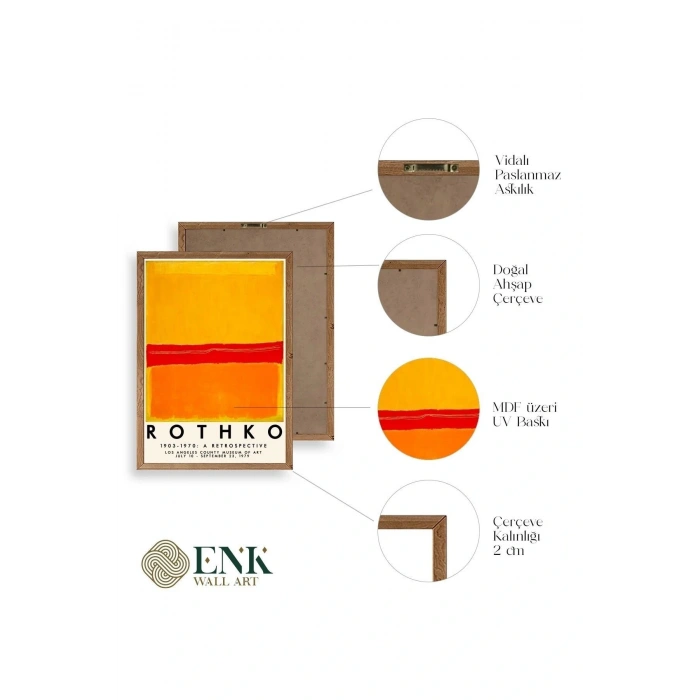 Rothko Ahşap Çerçeveli Tablo 50 x 70