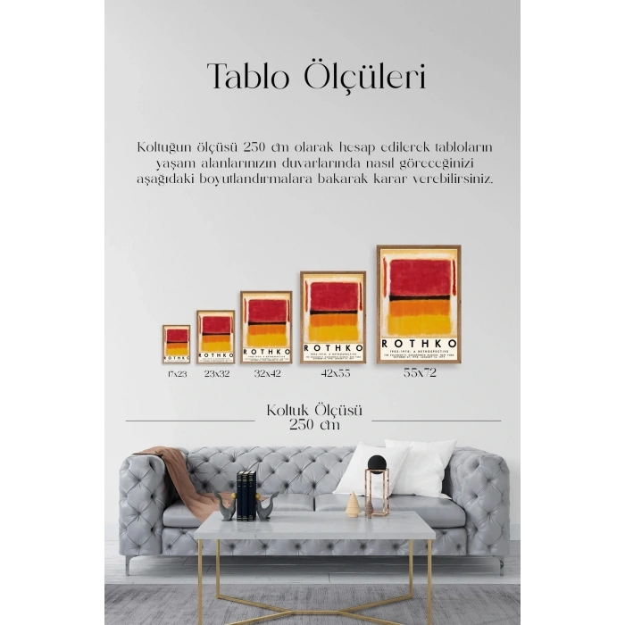 Rothko Ahşap Çerçeveli Tablo 50 x 70