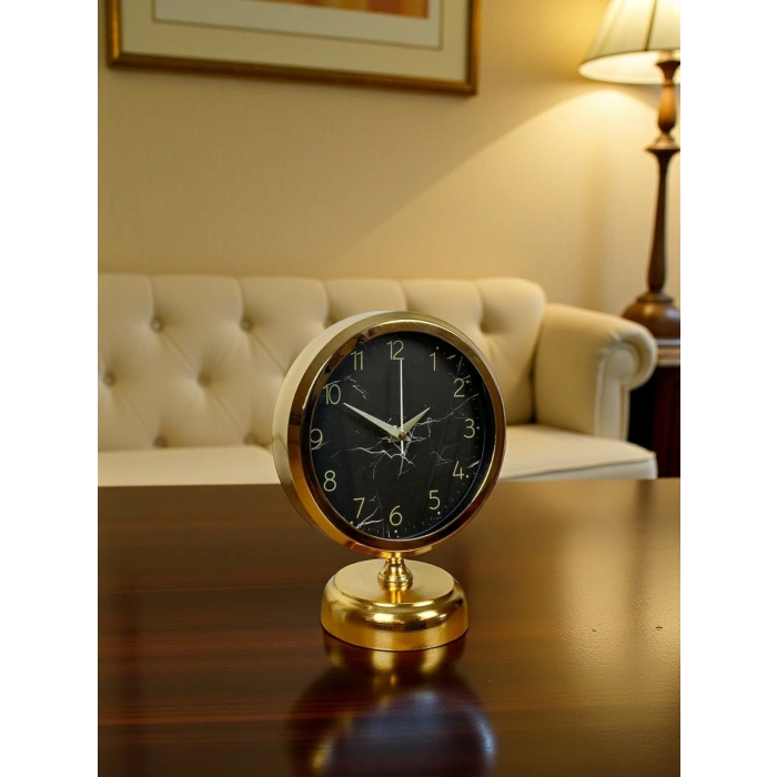 Royal 25 x 20 Cm Gold Metal Masa Saati