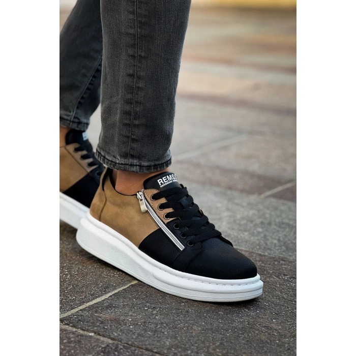 RS601 - Lüx Süet Erkek Ayakkabı Sıyah/Vızon