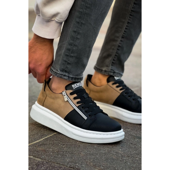 RS601 - Lüx Süet Erkek Ayakkabı Sıyah/Vızon