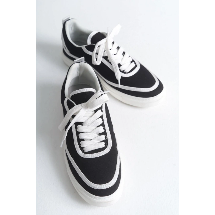 RS625 - Keten Erkek Spor Ayakkabı SİYAH - BEYAZ