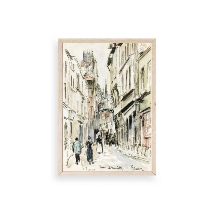 Rue Damitte Ahşap Çerçeveli Tablo 23 x 30