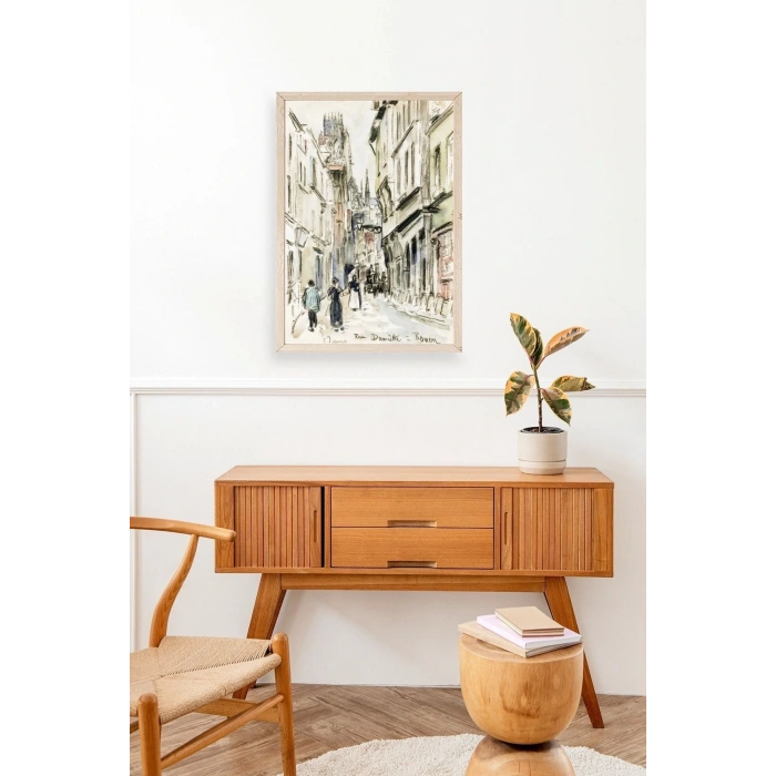 Rue Damitte Ahşap Çerçeveli Tablo 23 x 30