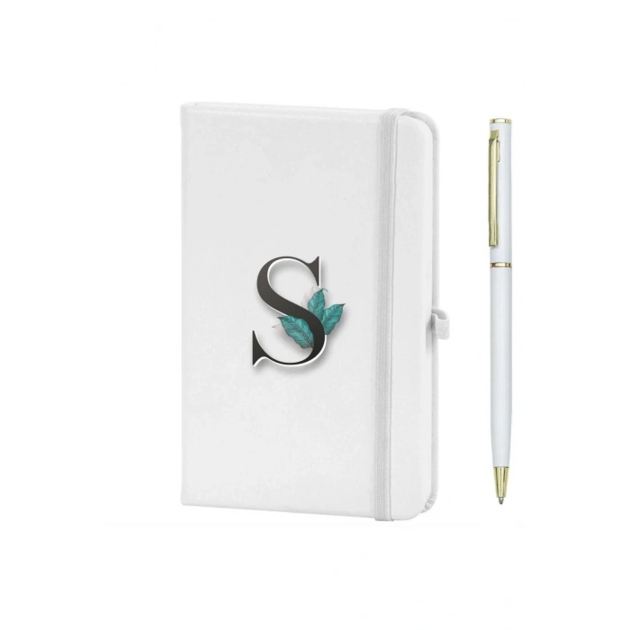 S Harfi Çiçek Baskılı Defter
