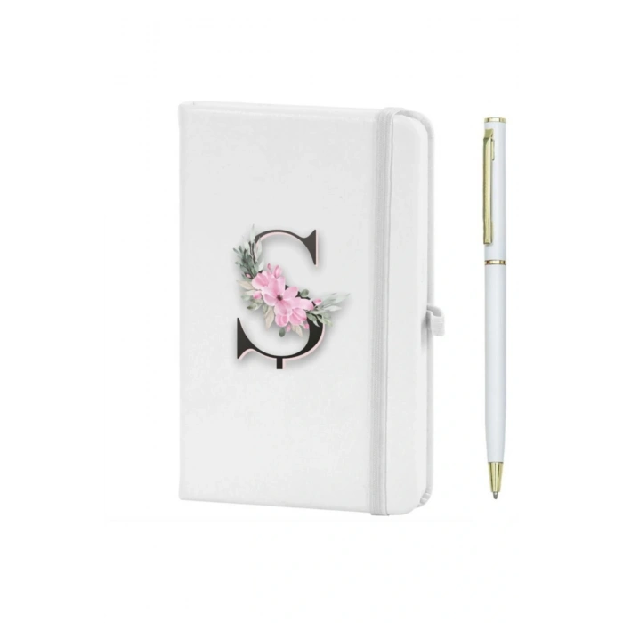 Ş Harfi Çiçek Desen Baskılı Defter