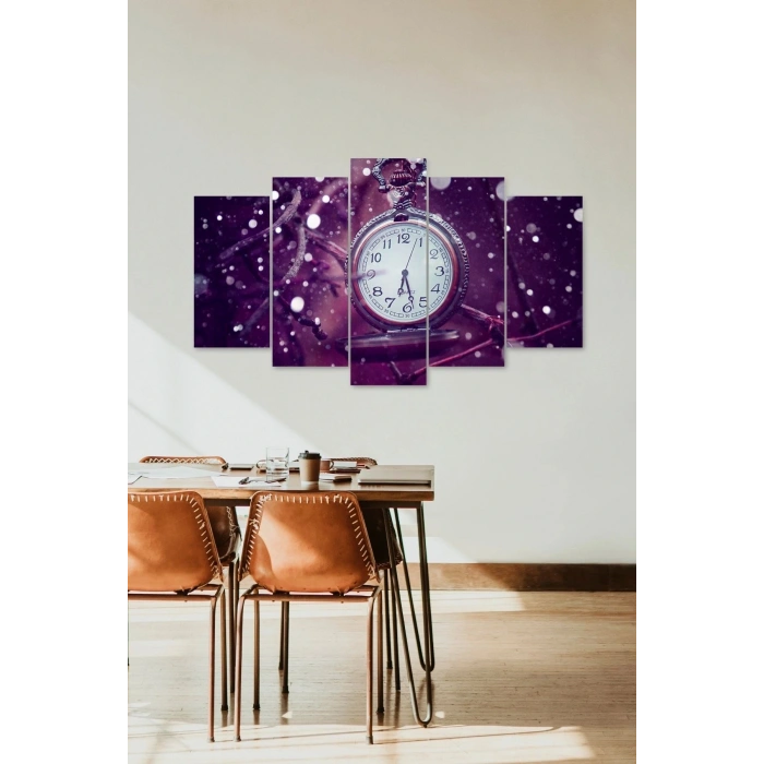 Saat 5 Parçalı Mdf Tablo 60 x 100