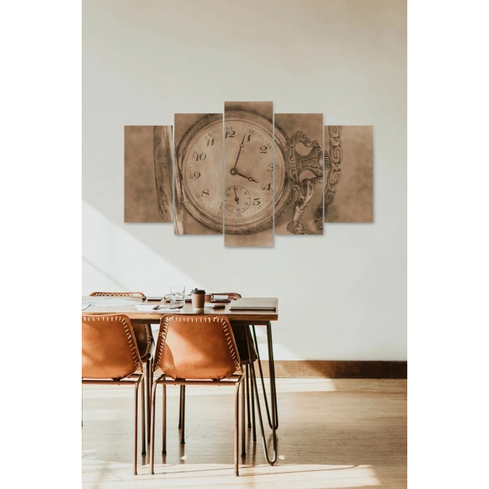 Saat 5 Parçalı Mdf Tablo 60 x 100