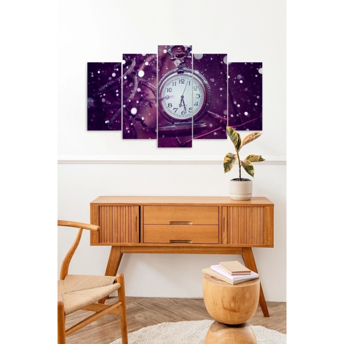 Saat 5 Parçalı Mdf Tablo 60 x 100