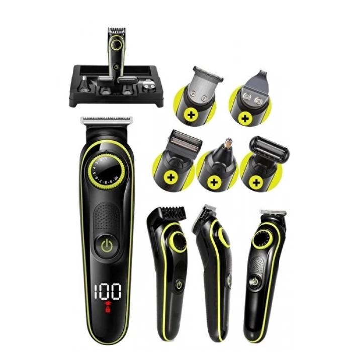 Saç &amp; Sakal Şekillendirici Tıraş Makinesi Erkek Bakım Seti 5 in 1 Ultimate (5365)