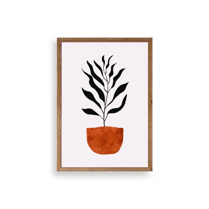 Saksı Ahşap Çerçeveli Tablo 30 x 42