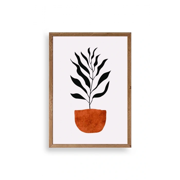 Saksı Ahşap Çerçeveli Tablo 50 x 70