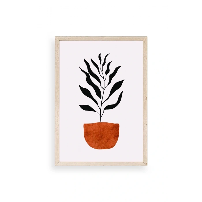 Saksı Ahşap Çerçeveli Tablo 50 x 70