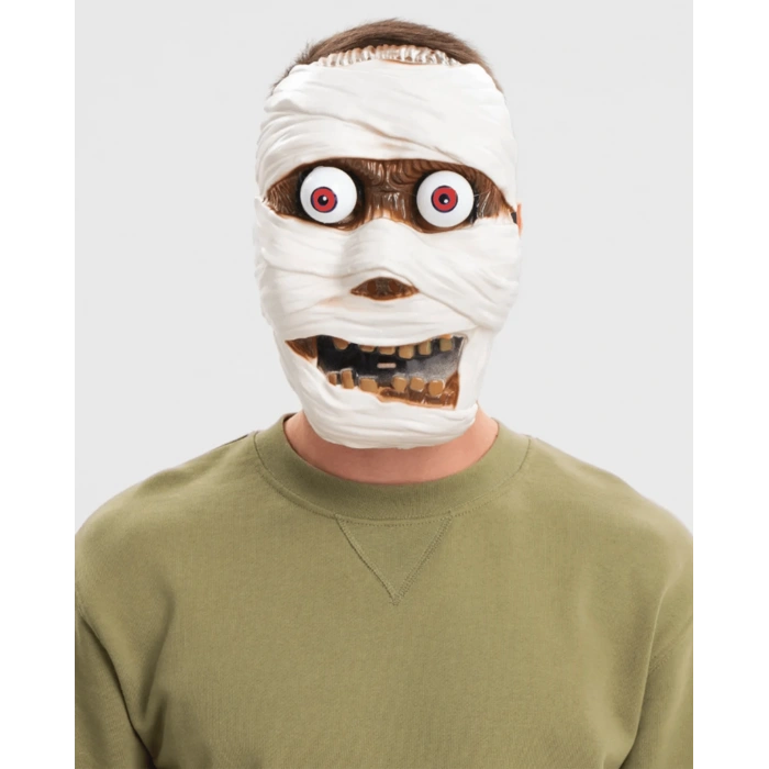 Wiggling Springy Googly Eyed Mummy Mask (5365)