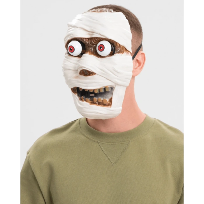 Wiggling Springy Googly Eyed Mummy Mask (5365)