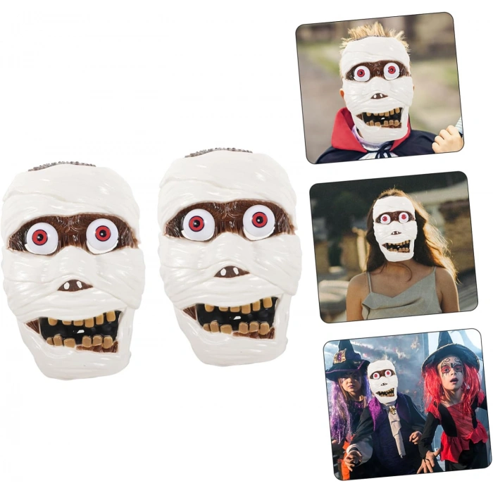 Wiggling Springy Googly Eyed Mummy Mask (5365)