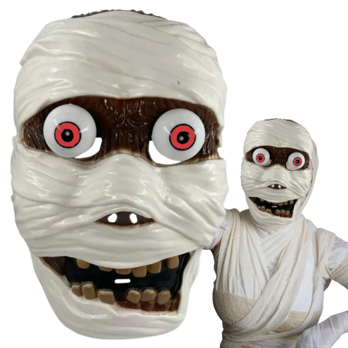Wiggling Springy Googly Eyed Mummy Mask (5365)