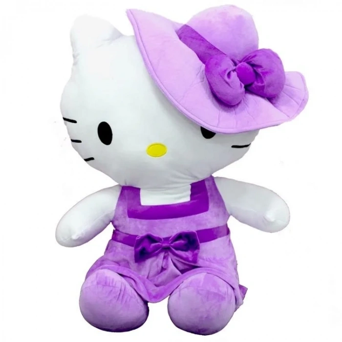 Şapkalı Peluş Hello Kitty 36 Cm Elbise İle