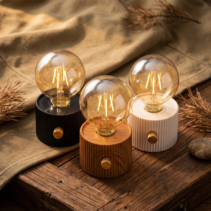 Şarjlı Dekoratif Masa Lambası - Kademesiz Dimmer - Type-C Bağlantılı