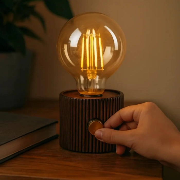 Şarjlı Dekoratif Masa Lambası - Kademesiz Dimmer - Type-C Bağlantılı