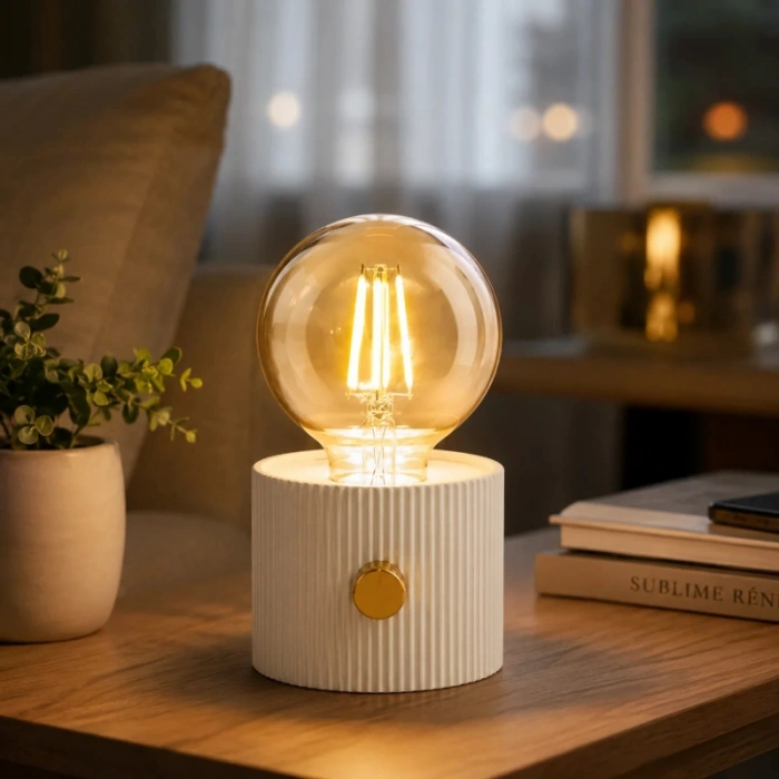 Şarjlı Dekoratif Masa Lambası - Kademesiz Dimmer - Type-C Bağlantılı