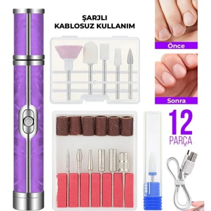 Şarjlı Manikür Pedikür Tırnak Bakım Seti