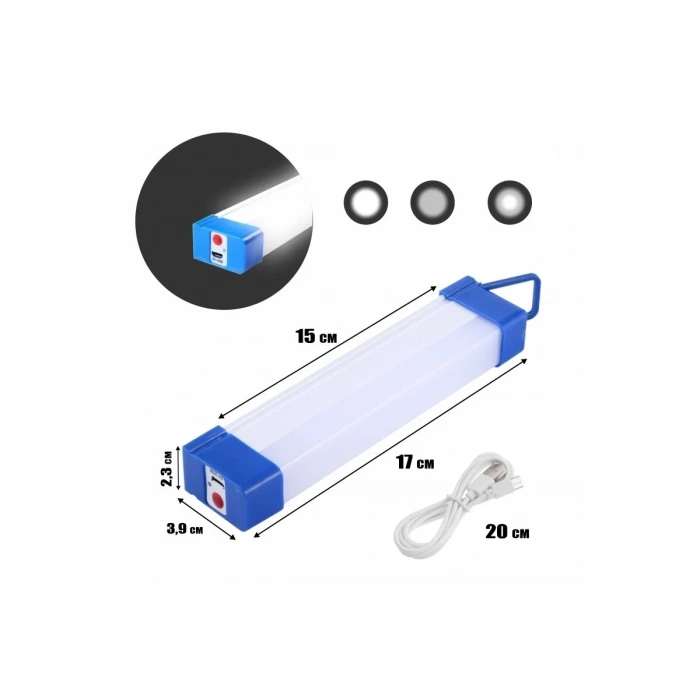 Şarjlı Mıklatıslı Işıldak 17 Cm Usb Ve Solar Panel İle