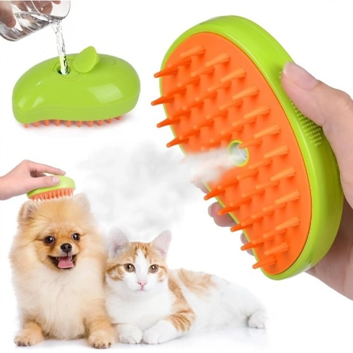 Şarjlı Soğuk Buharlı Kedi Köpek Fırçası Tarağı (5365)