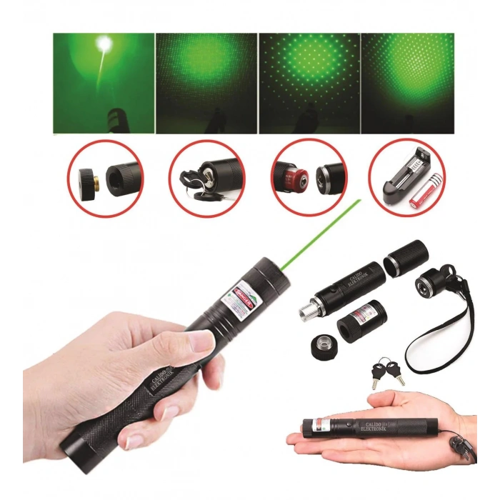 Şarjlı Yeşil Lazer Yakıcı Pointer 15 Km lazer 1000 mv (5365)