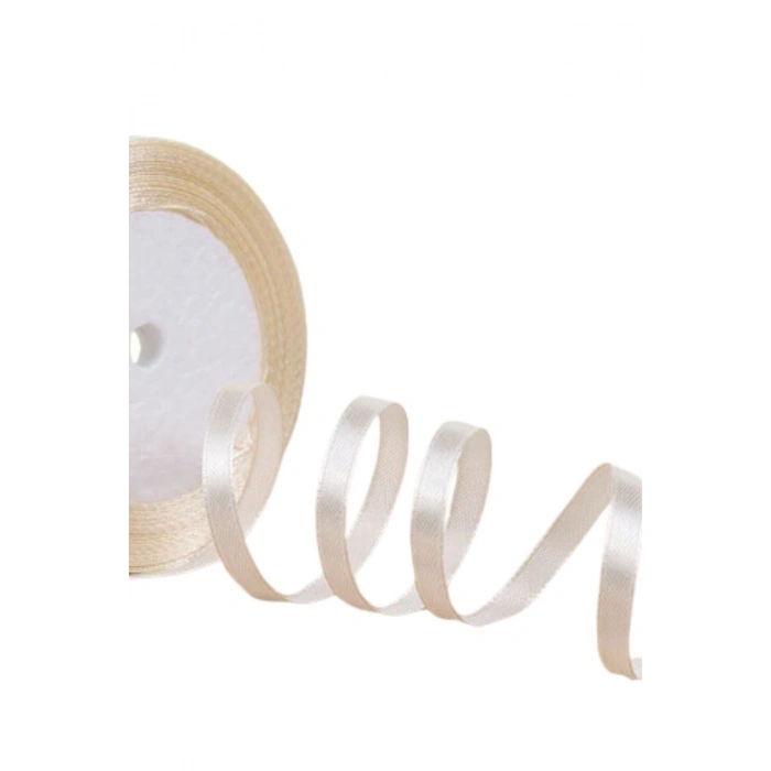 Saten Kurdele 3 Mm Krem 1 Metre