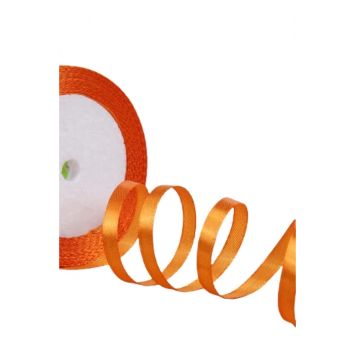 Saten Kurdele 6 Mm Orange 1 Metre