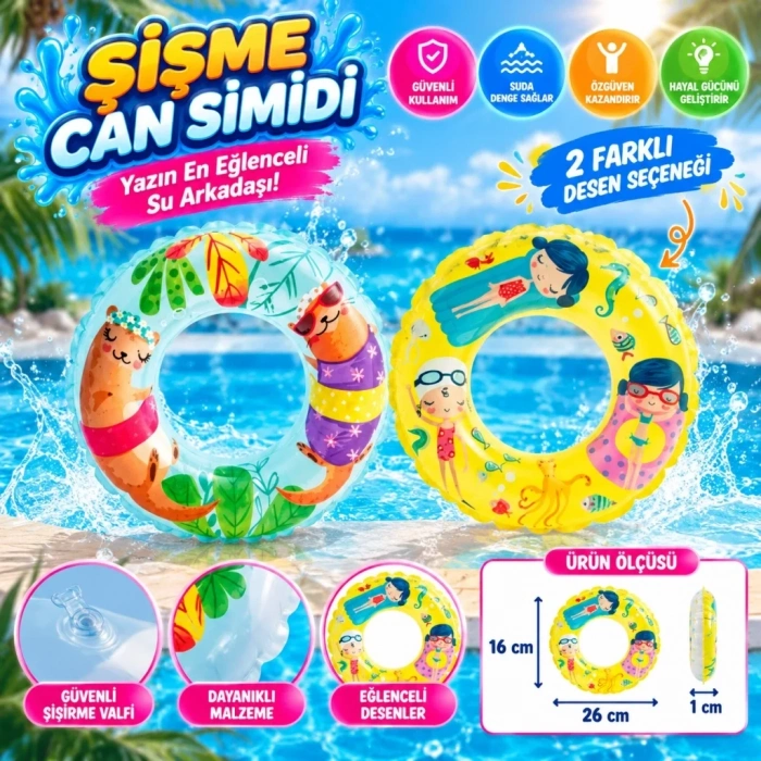 Şeffaf Baskılı Simit 61 Cm 1 Adet