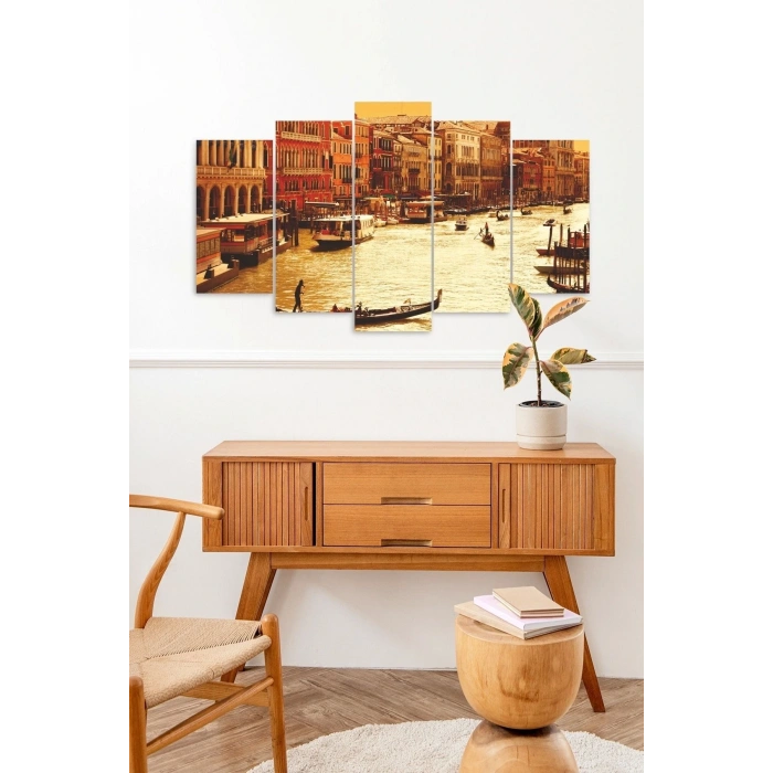 Şehir Manzarası Parçalı Mdf Tablo 60 x 100