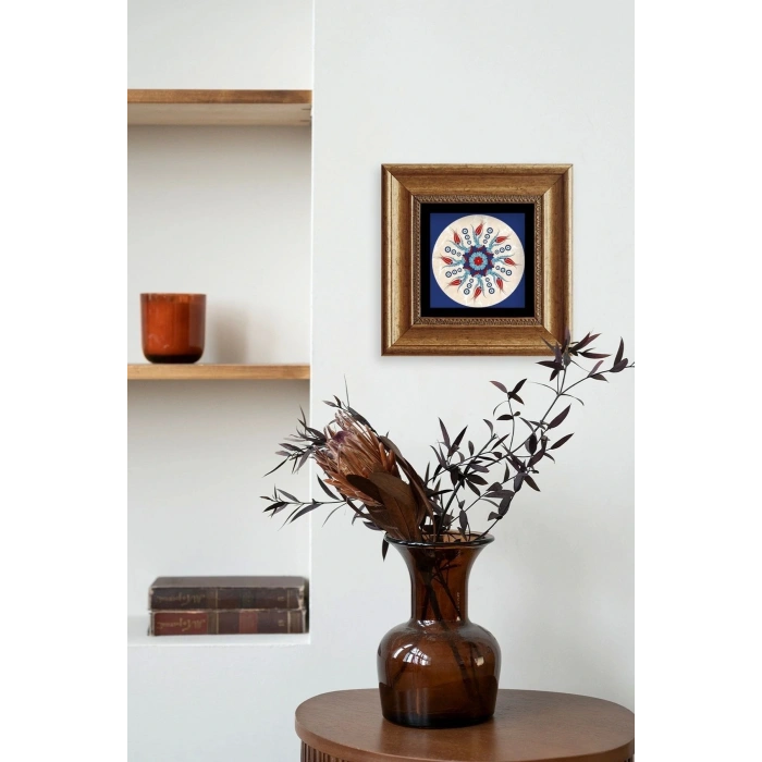 Selçuklu Motif Çerçeveli Taş Tablo 20 cm